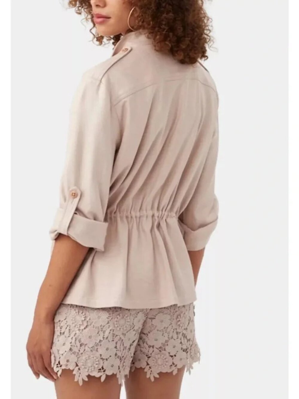 ✨TRINA TURK Bouyant Jacket 16 XXL NWT  Flawless Beige